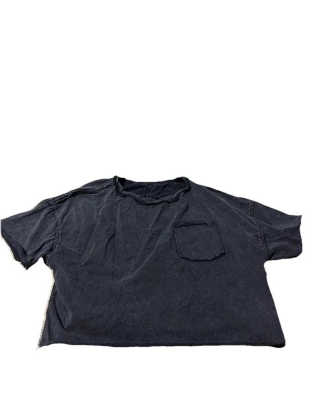 SHEIN Black Short Sleeve Pocket Tee